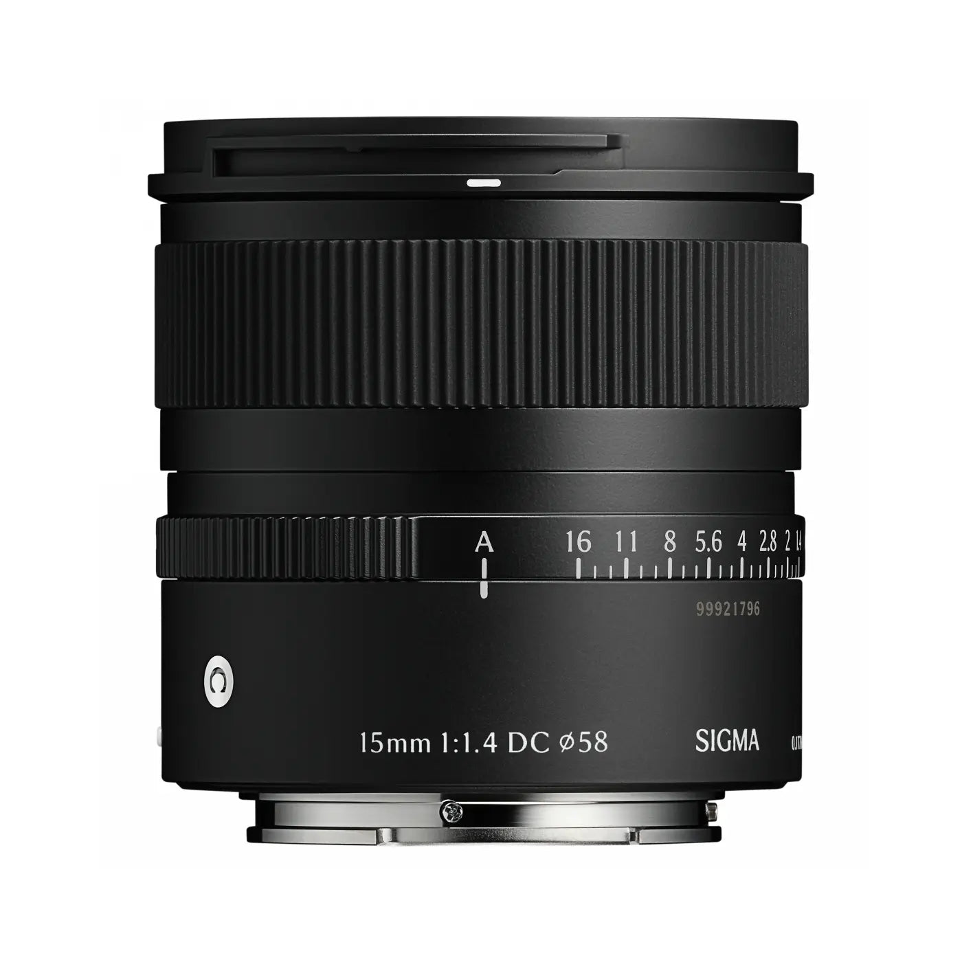 Sigma camera lens on a white background