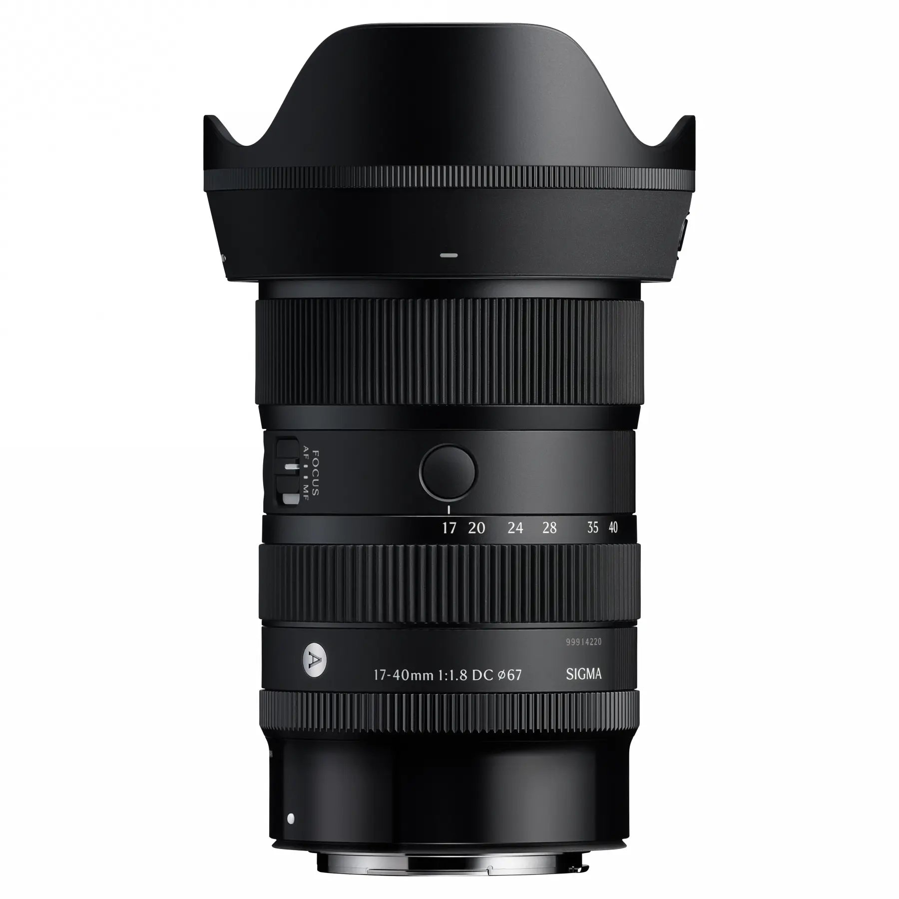 Sigma 17-40mm F1.8 DC | Art Lens – Canon RF Mount top angle