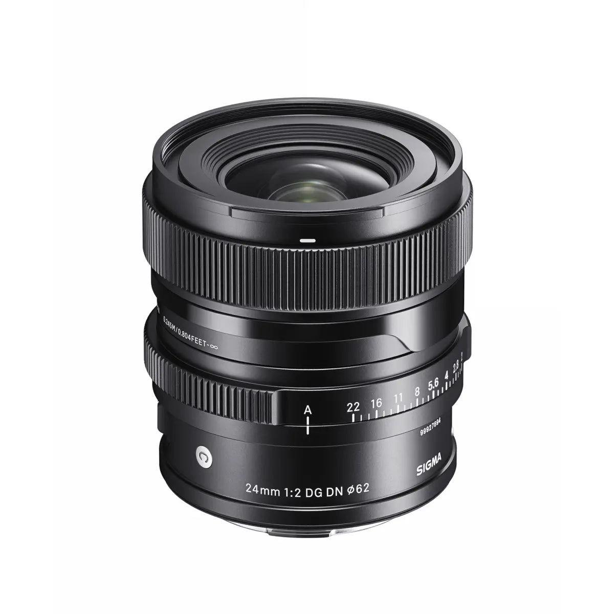 Sigma AF 24MM F/2 DG I Contemporary Lens - Sony E Fit top front