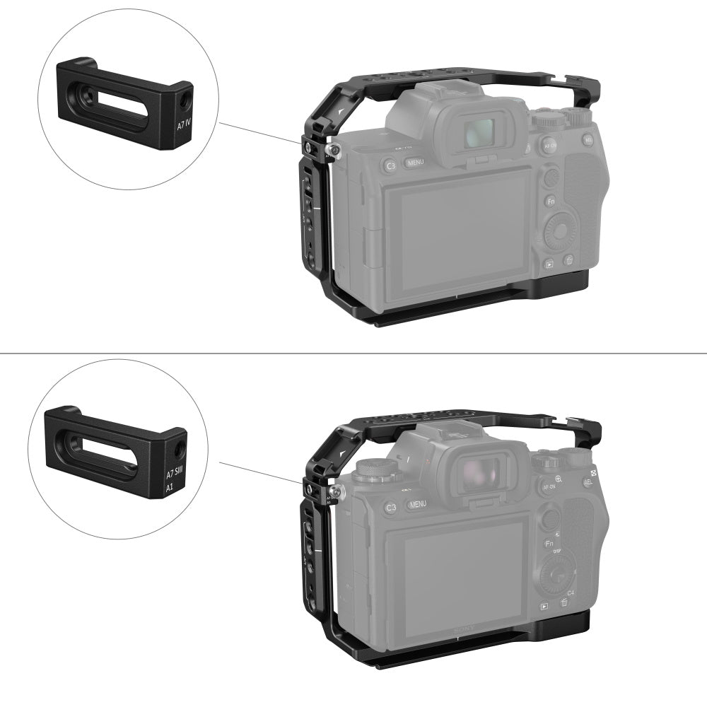 SmallRig Basic Cage Kit for Sony Alpha 7R V/Alpha 7 IV/Alpha 7S III 3668B product photo of strap mounting point