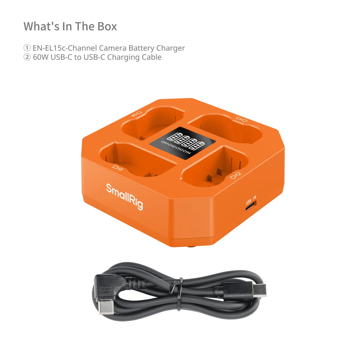 SmallRig Four-Channel Camera Battery Charger for Nikon EN-EL15c Batteries