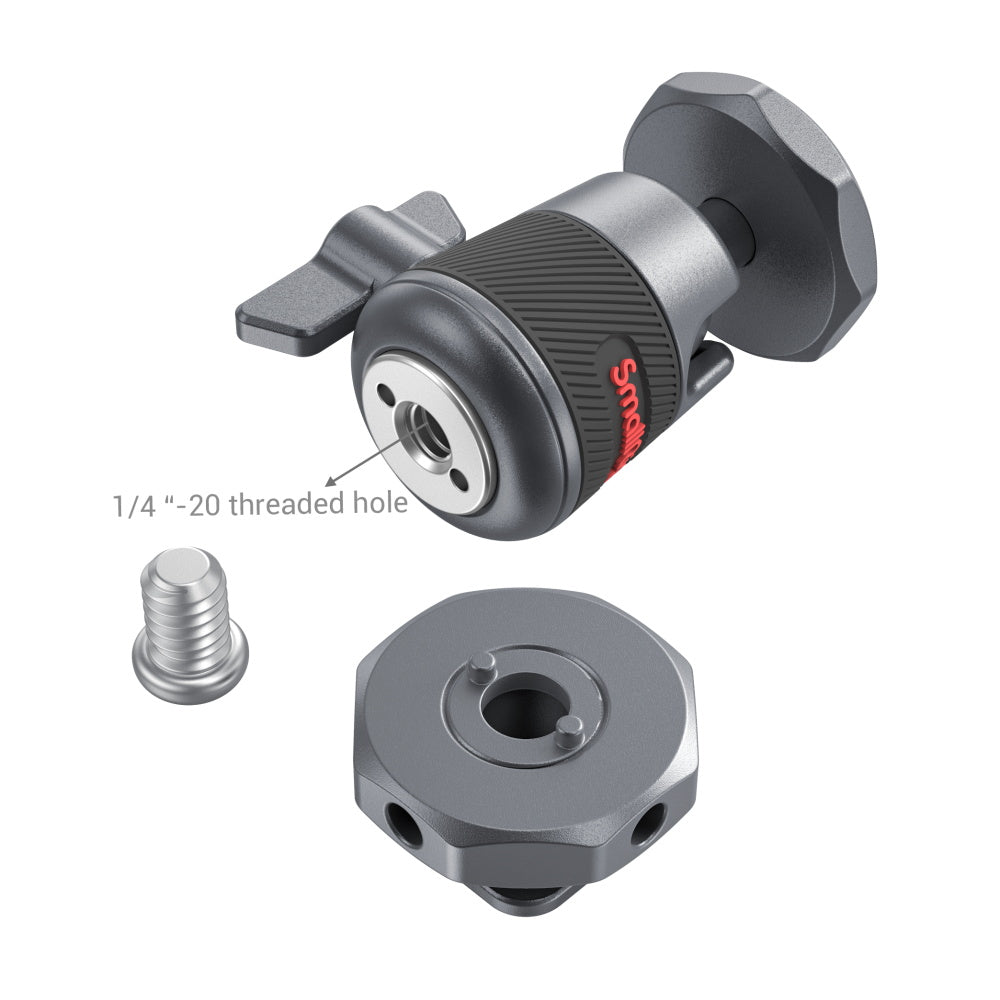 SmallRig Mini Ball-Head Kit With Removable Cold Shoe (2 pcs) 2948B product photo of base plate