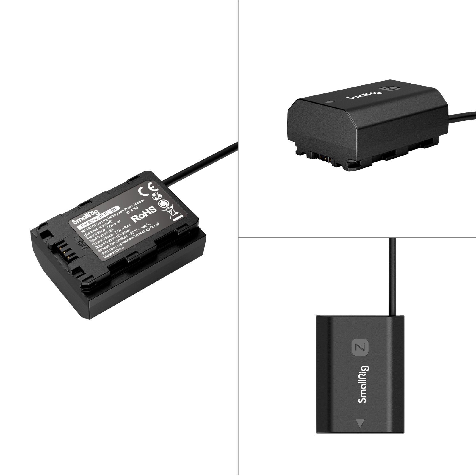 SmallRig NP-FZ100 Dummy Battery with Power Adapter 4269B product photo of battery