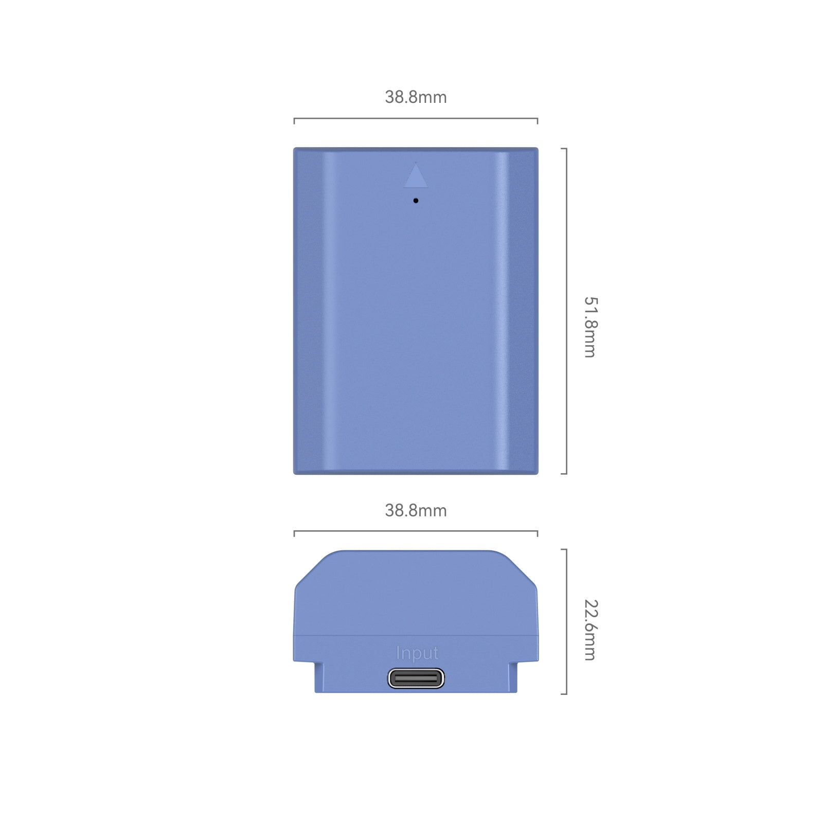 SmallRig NP-FZ100 USB-C Rechargeable Camera Battery 4265B product photo with dimensions