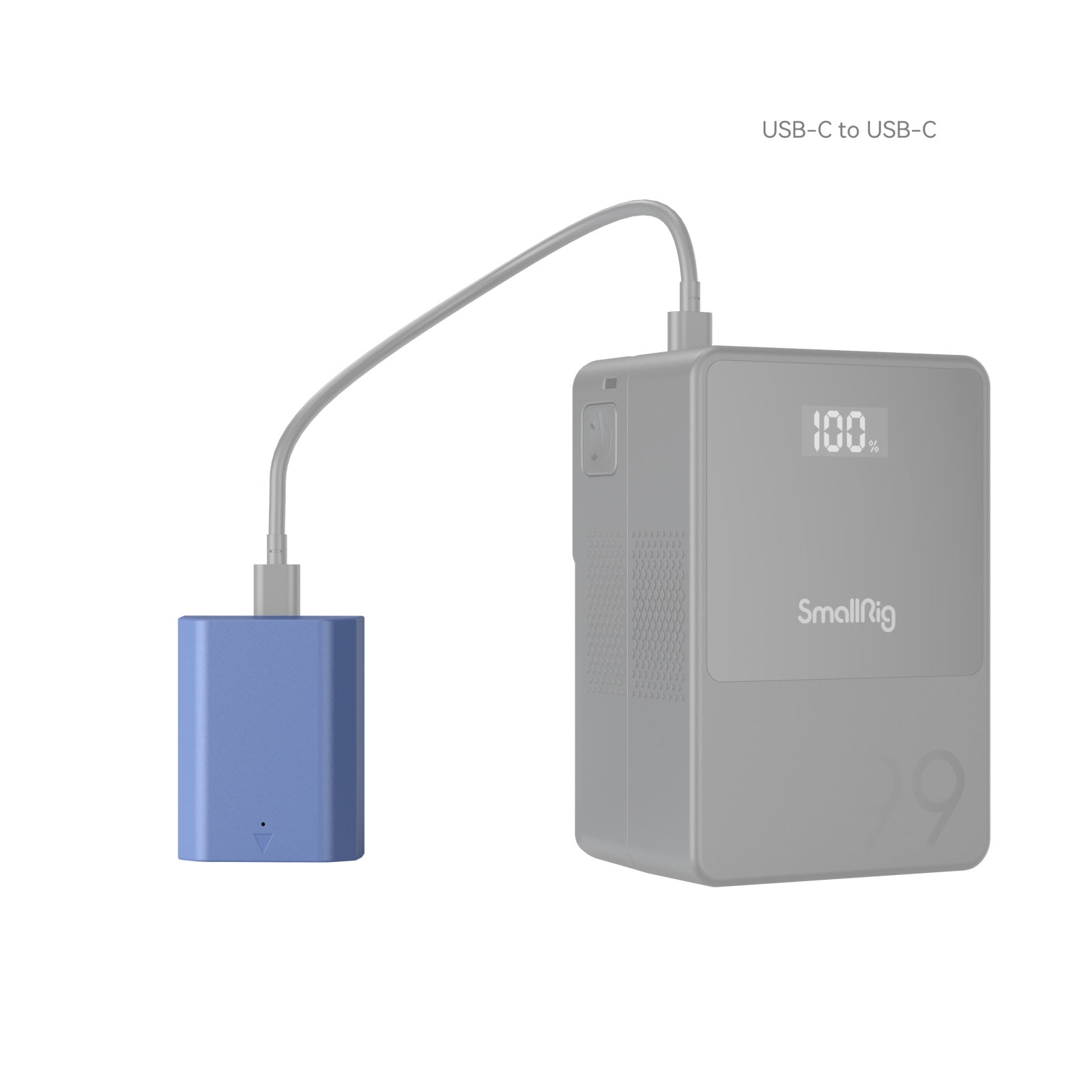 SmallRig NP-FZ100 USB-C Rechargeable Camera Battery 4265B product photo with battery on charge
