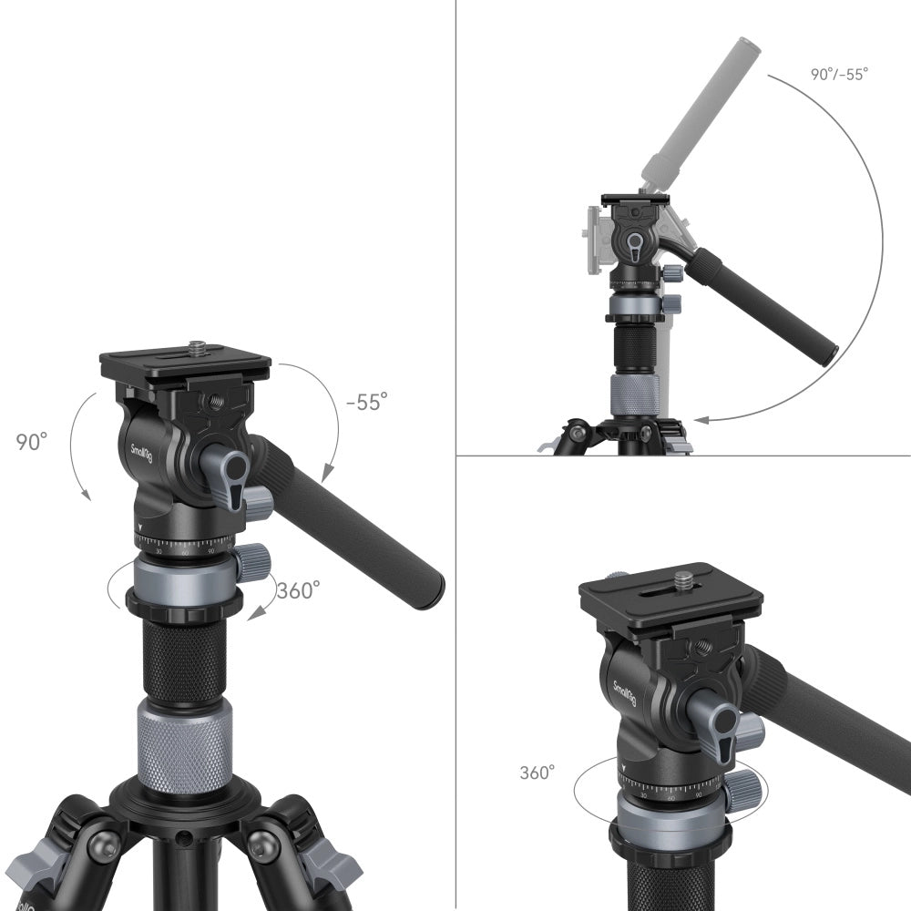 Smallrig travel video tripod kit 4221 video head with measurements