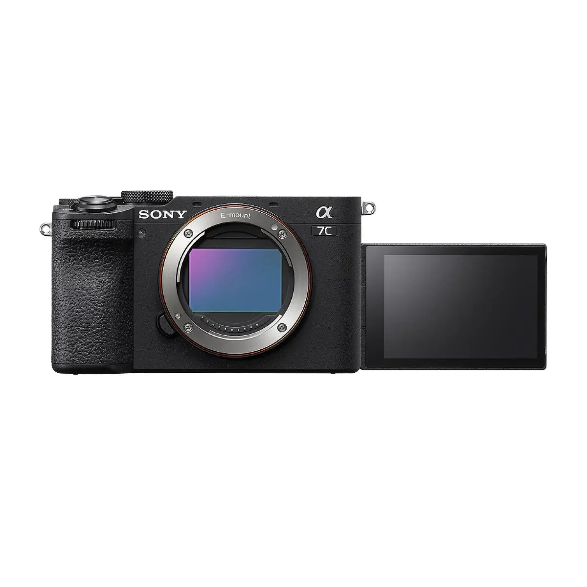 Sony Alpha A7C II Mirrorless Camera Body Only front with screen rotated