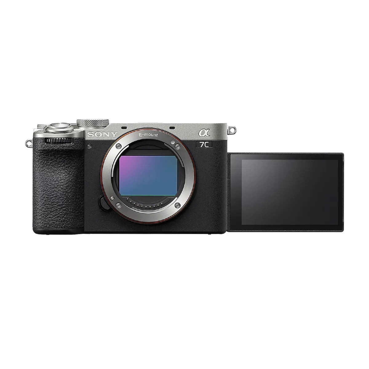 Sony Alpha A7C II Mirrorless Camera Body Only front with screen rotated