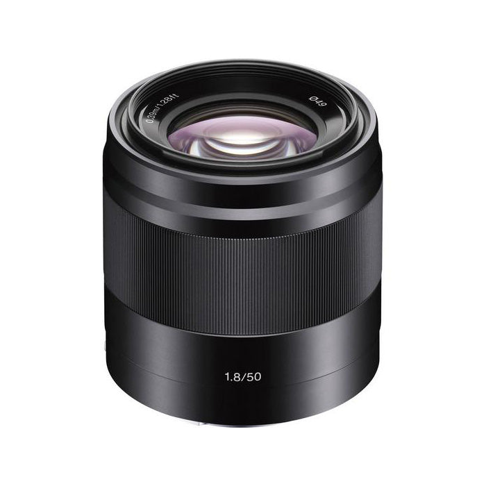 Sony E 50mm f1.8 OSS Lens top angle