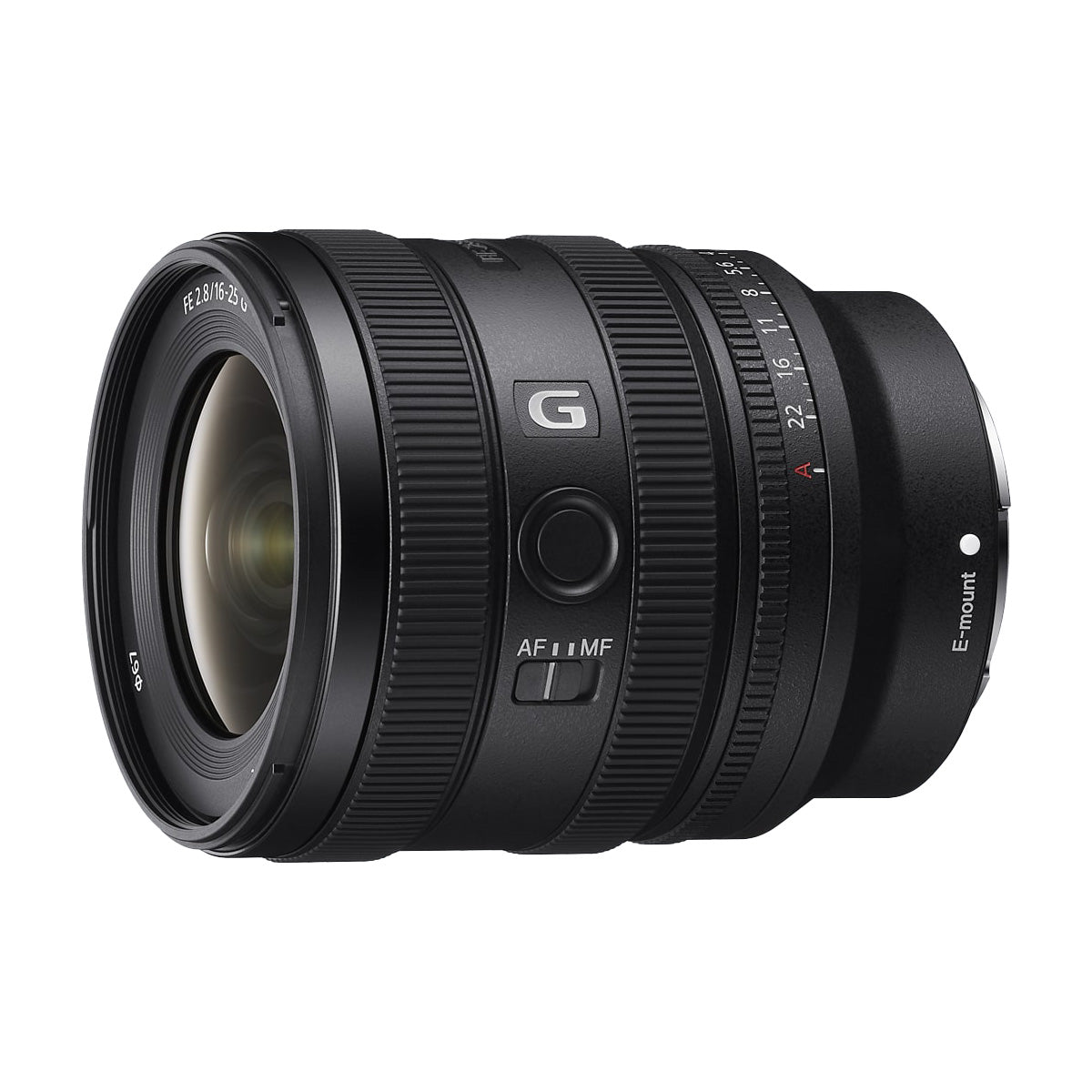 Sony E FE 16-25mm f2.8 G Lens side angle
