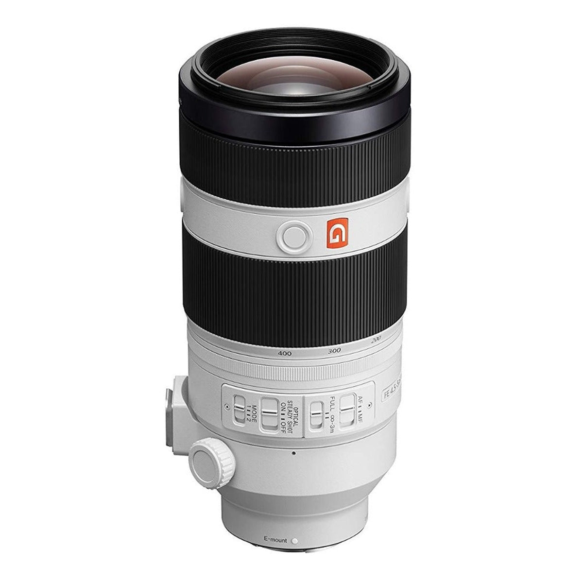 Sony FE 100-400mm F4.5-5.6 GM OSS top angle