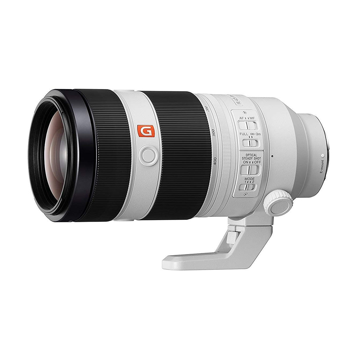 Sony FE 100-400mm F4.5-5.6 GM OSS side angle