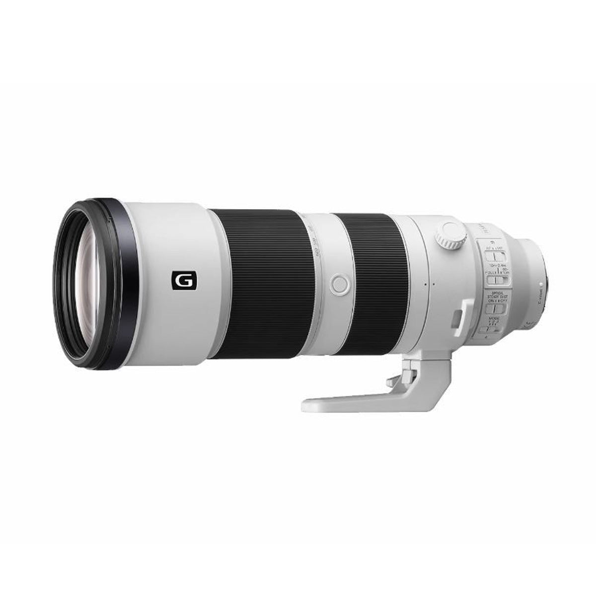 Sony FE 200-600mm f5.6-6.3 G OSS Telephoto Lens side angle