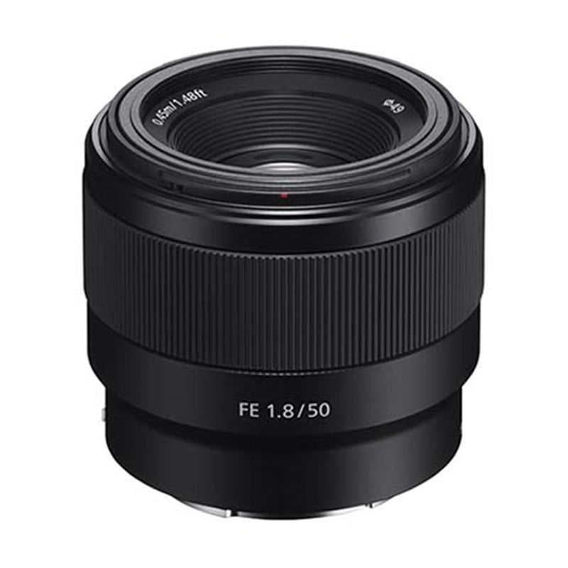 Sony FE 50mm f1.8 Prime Lens top angle