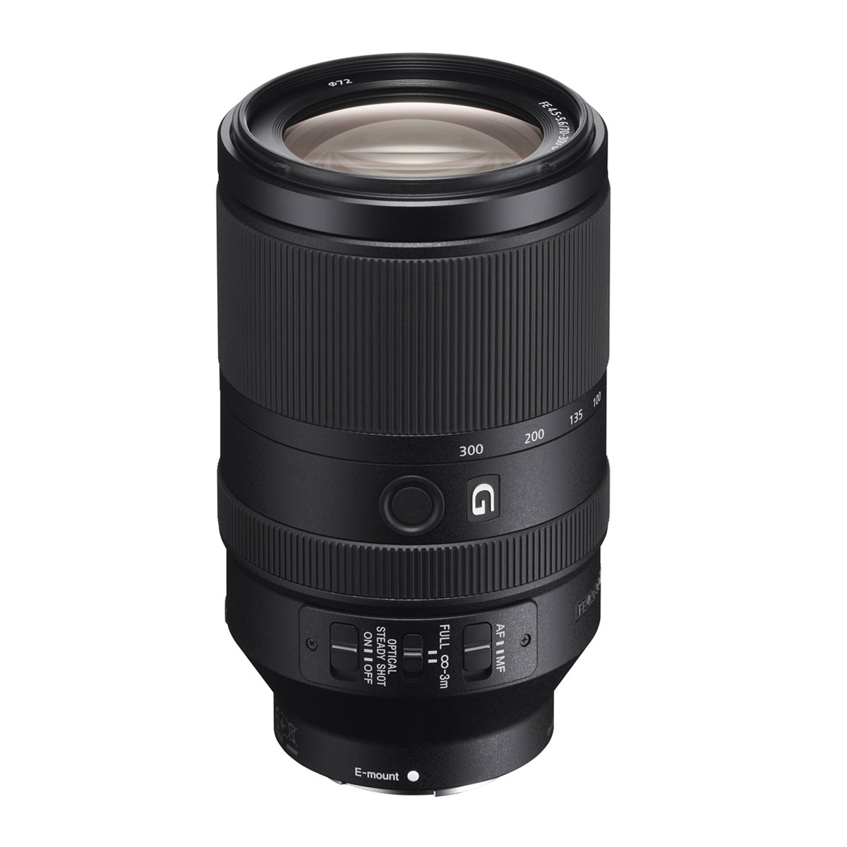 Sony FE 70-300mm f4.5-5.6 G OSS Lens top angle
