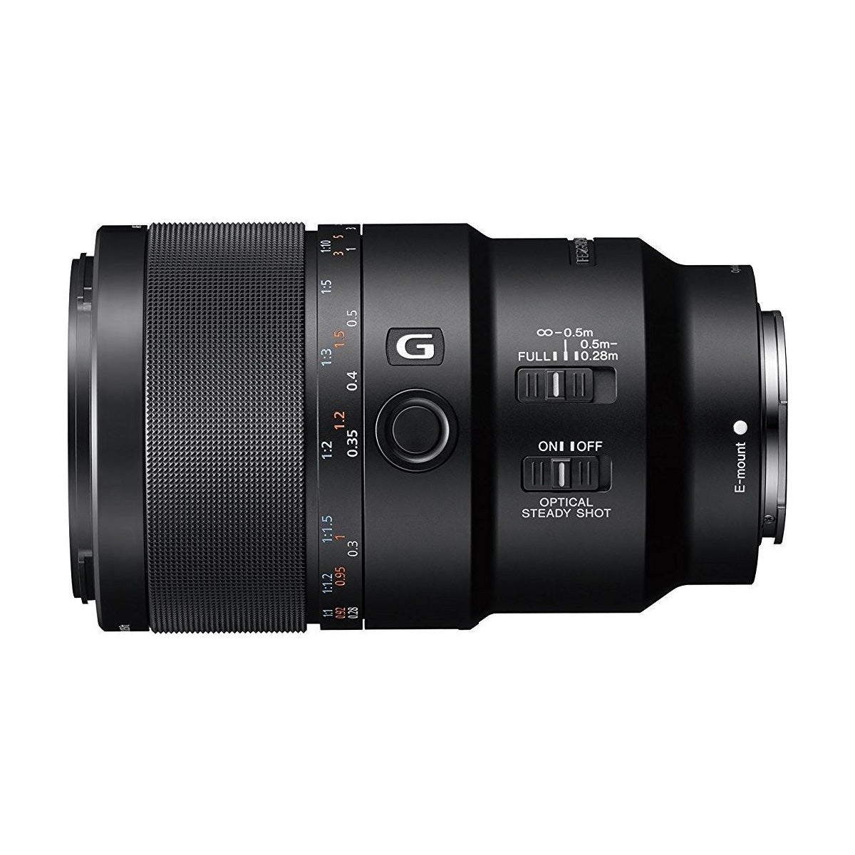 Sony FE 90mm f2.8 Macro G OSS Lens side