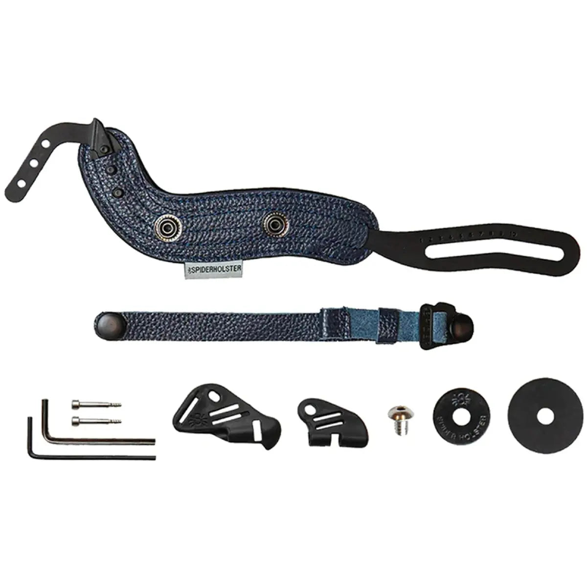 SpiderPro Hand Strap v2 - Dark Blue front with contents