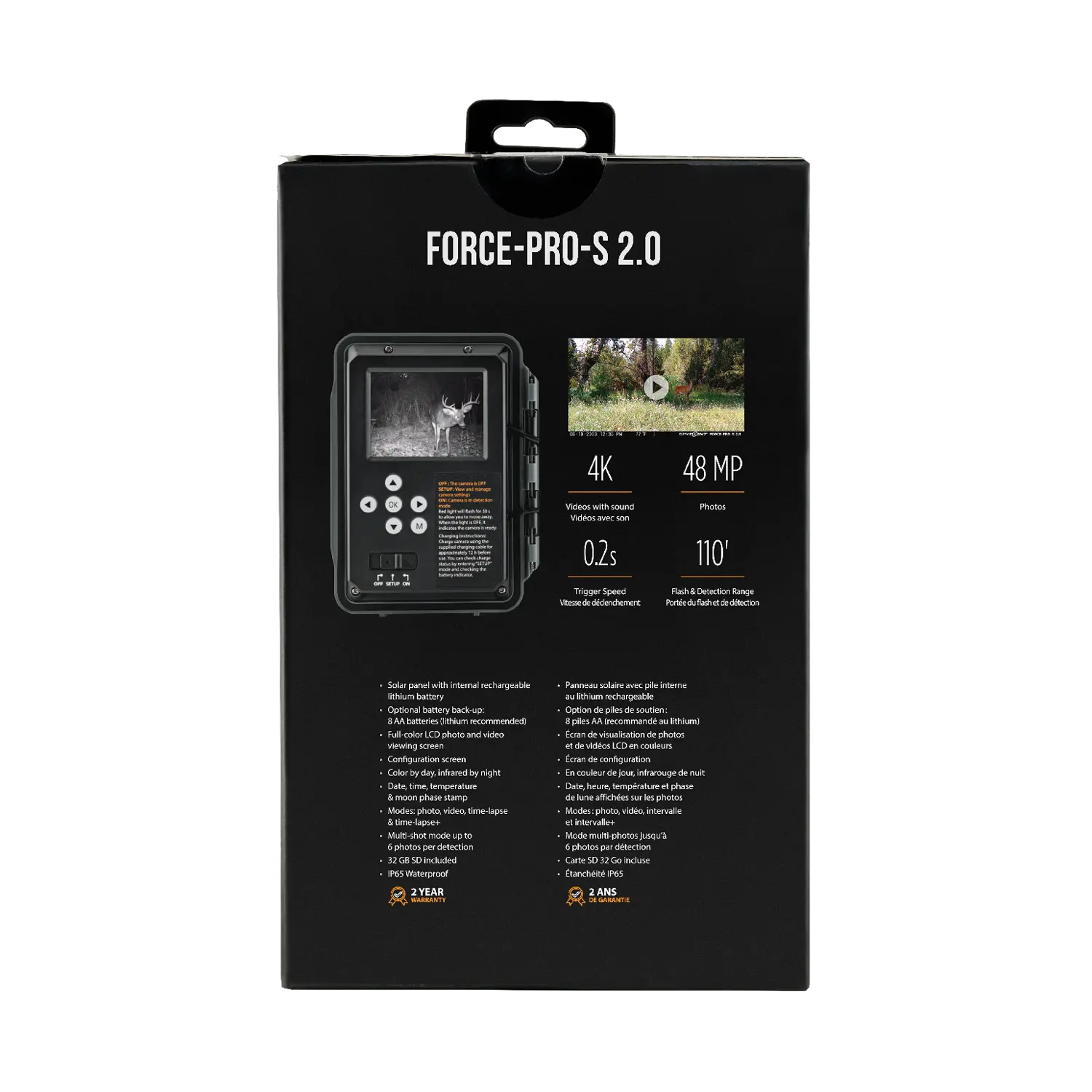 Spypoint Force-Pro-S 2.0 - Solar Trail Camera