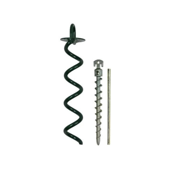 Three screws of different types on a white background