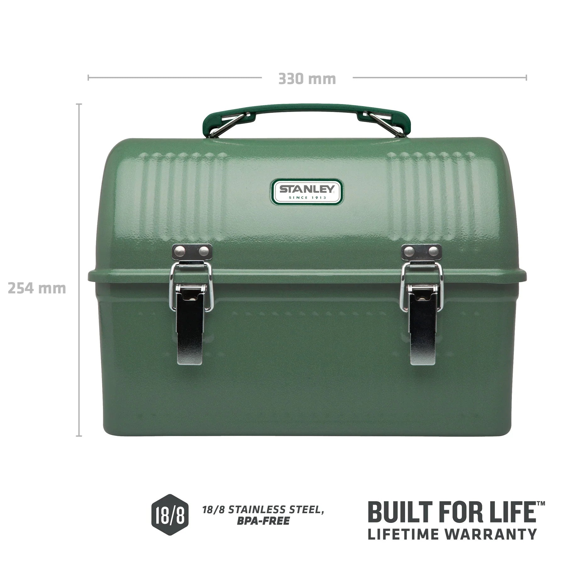 Stanley Legendary Classic Lunchbox Hammertone Green Carry Case 10QT | 9.5L