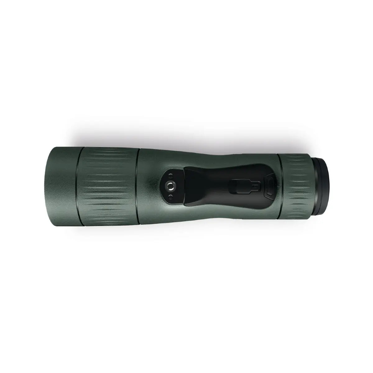 Green flashlight on a white background