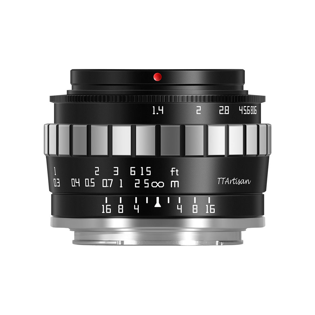 Clearance TTArtisan 23mm F1.4 APS-C - Fuji X Mount Black & Silver lens