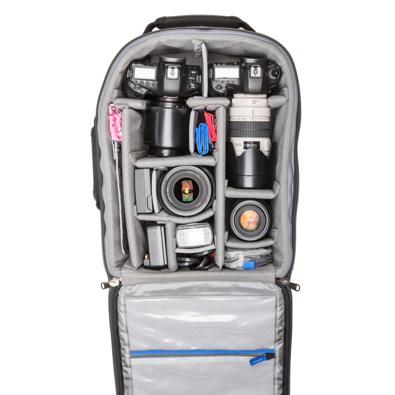 Think Tank Airport International V3 inside angle with camera equipment inside 2