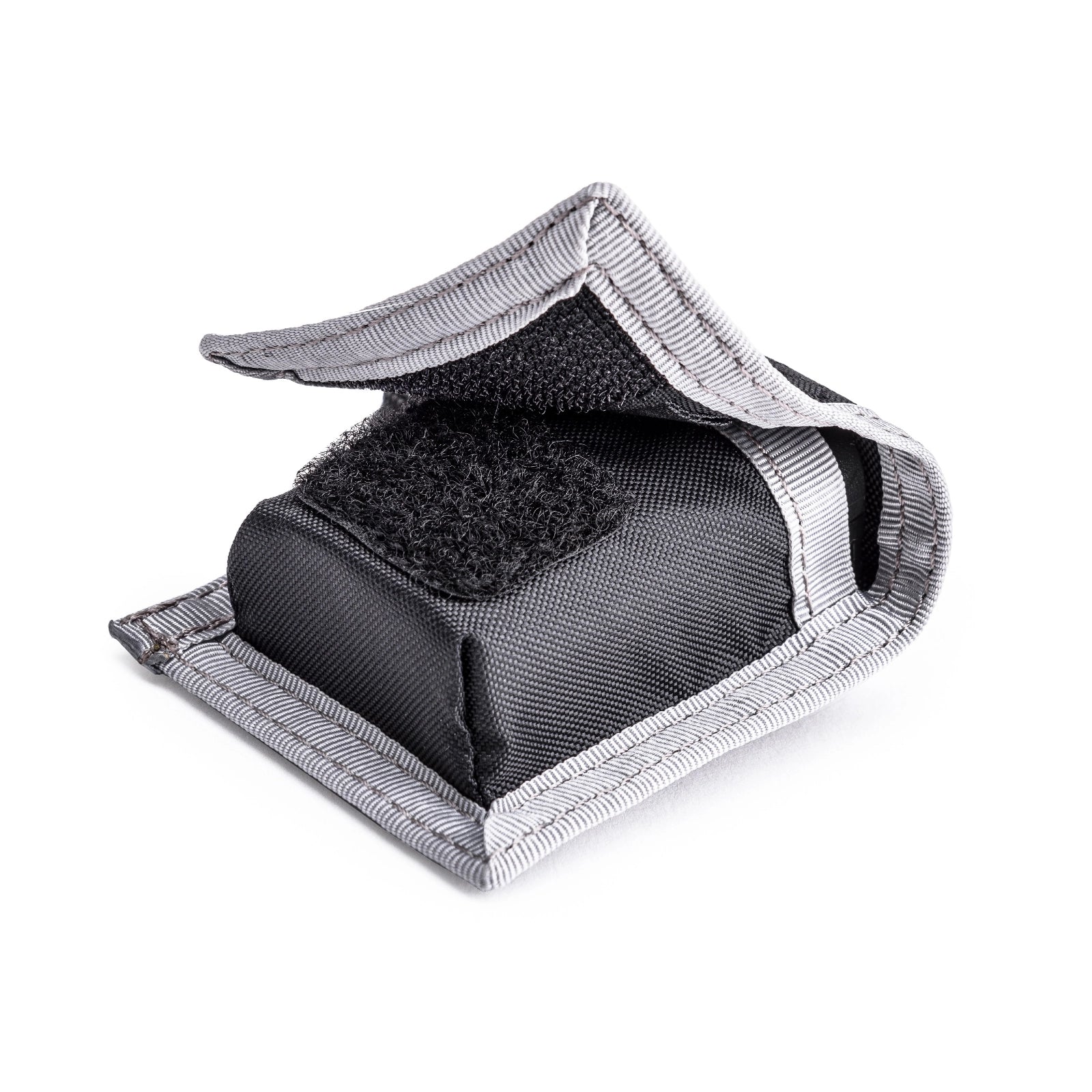 Think Tank CF SD Memory card and Battery Wallet side angle with lip partially open