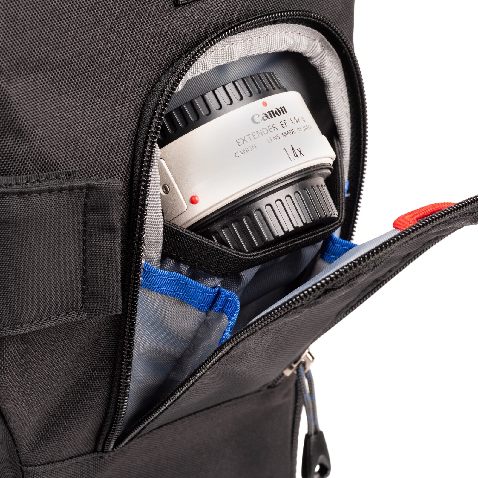 Think Tank Digital Holster 150 Lens Case side pocket close up