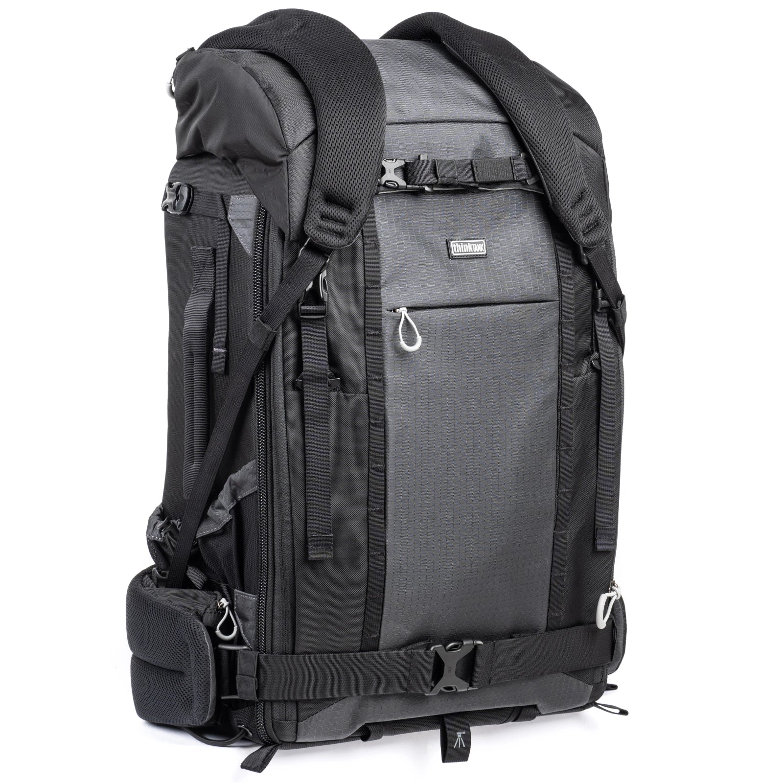 Think Tank FirstLight 46L+ front angle with straps inverted over bag