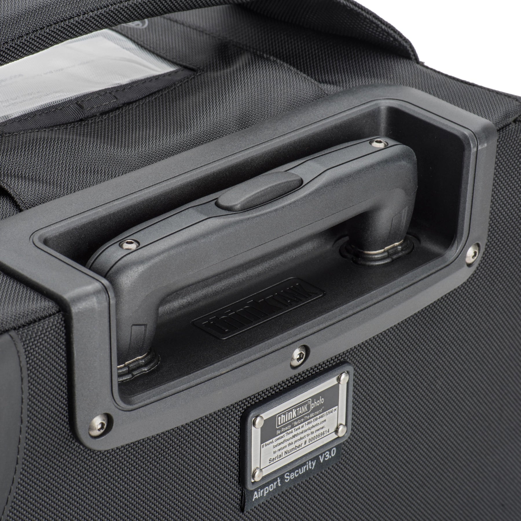 Think Tank Photo Airport Security V3.0 top angle of roller handle