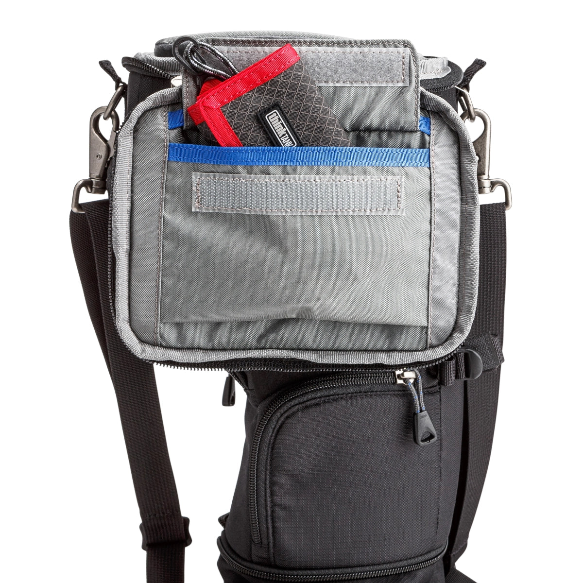 Think Tank Photo Digital Holster 30 V2.0 side angle of lid pockets