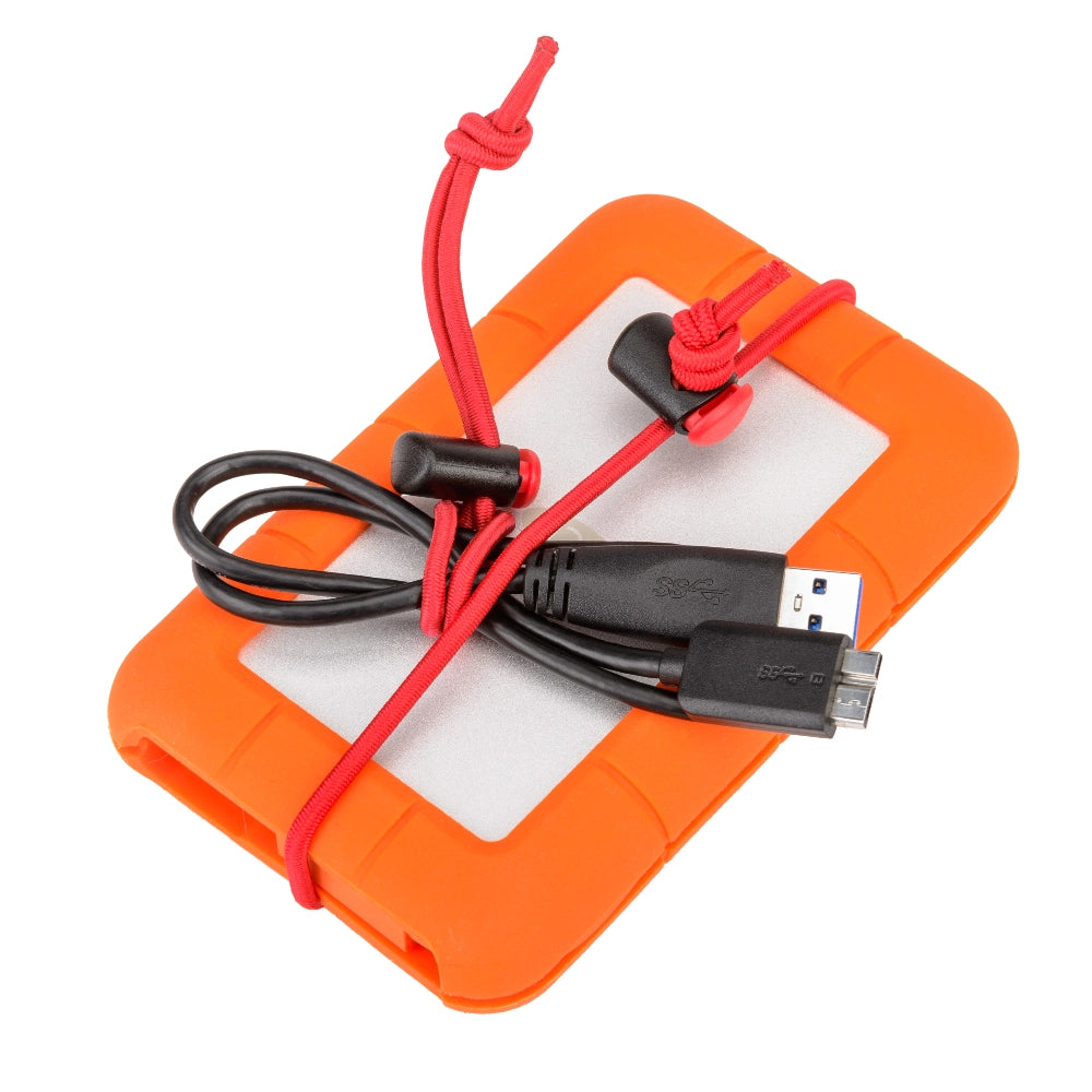 Think Tank Red Whips V2 on orange hard drive