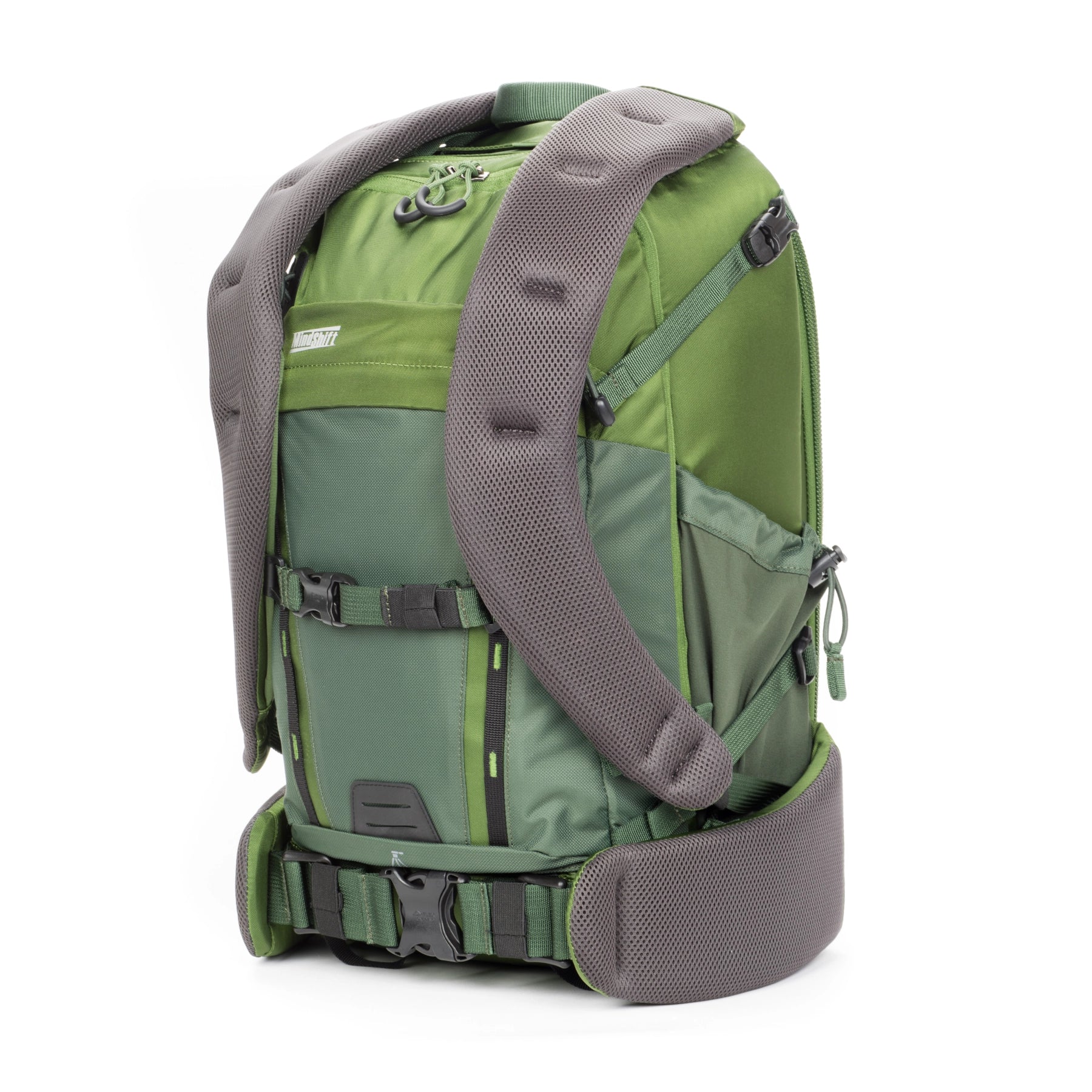 ThinkTank BackLight™ 18L Photo Daypack - Woodland Green front angle with bag straps inverted