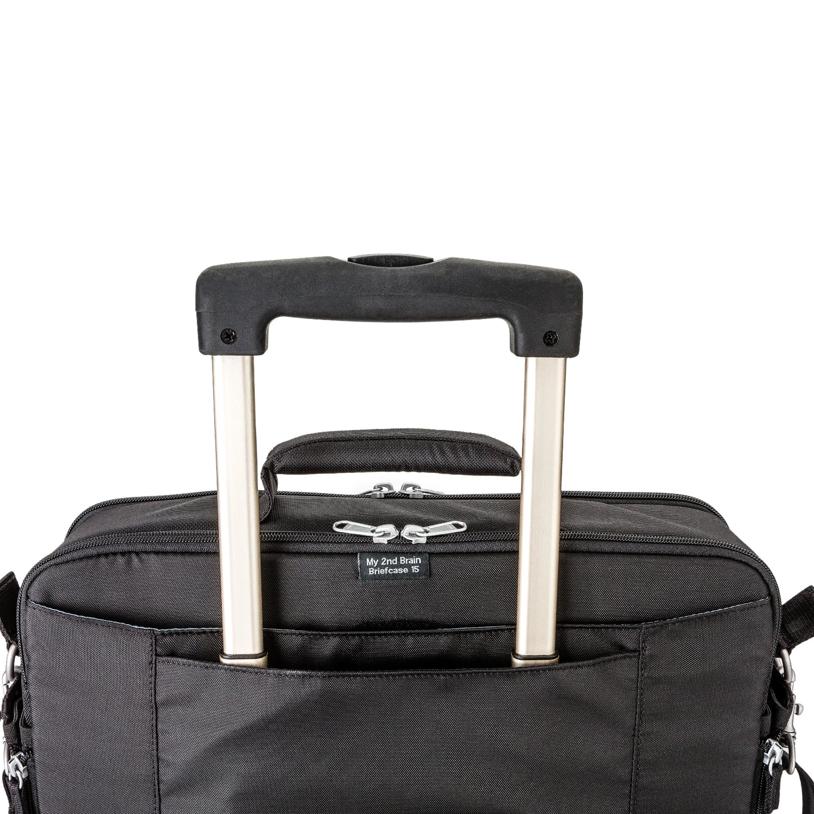 ThinkTank My 2nd Brain 13 Black Laptop Case - Mist Green attached to roller case