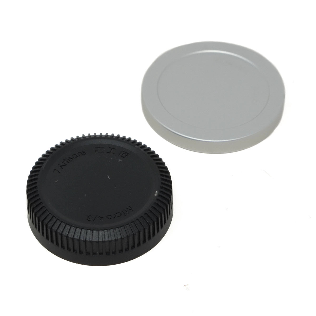 Used 7Atrisans 35mm F1.4 Lens in Silver in MFT fitting - lens caps