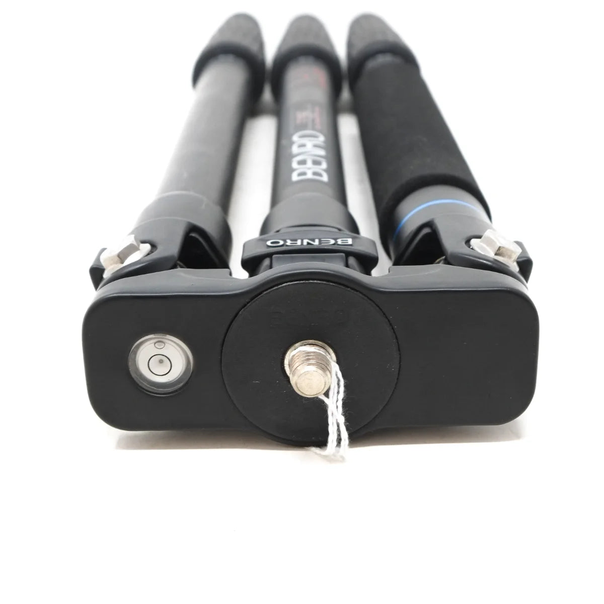 Used Benro C1192T carbon Fibre tripod Compact with case - top angle