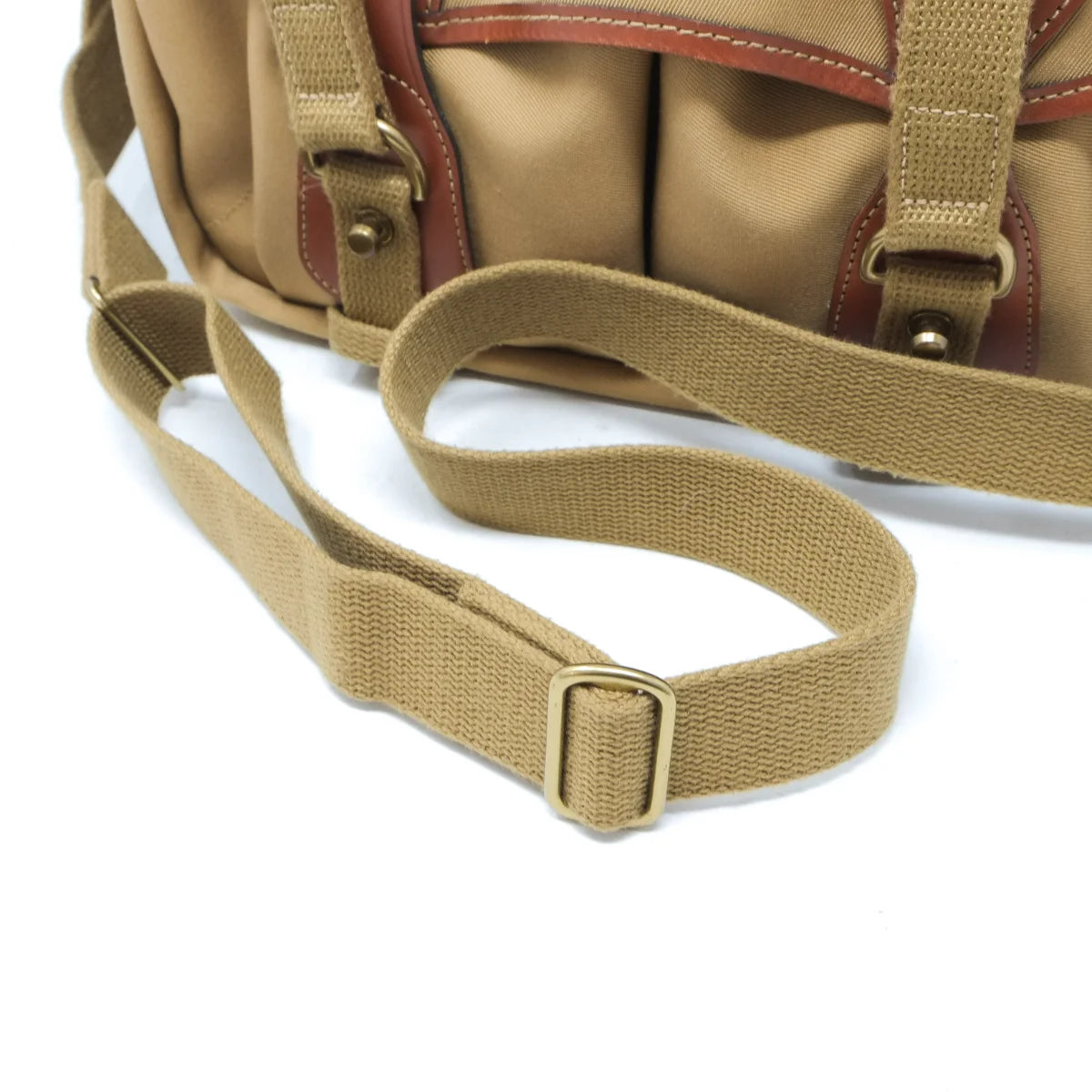 Used Billingham 225 in Khaki/Tan canvas bag - strap