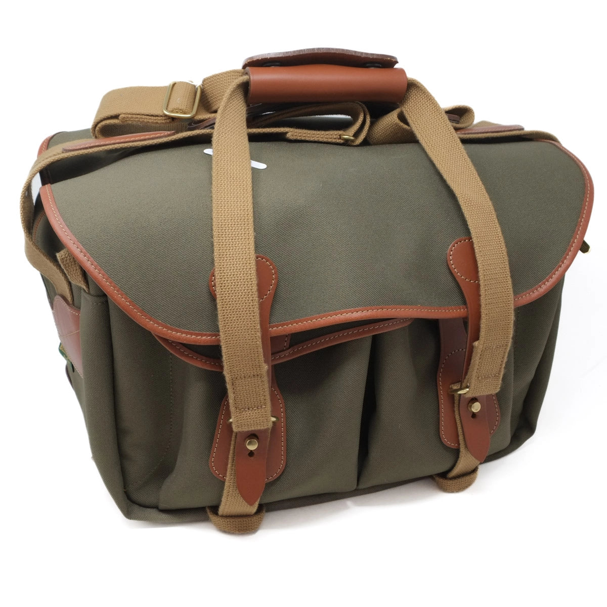 Used Billingham 335 Shoulder Bag Sage/Tan - front angle