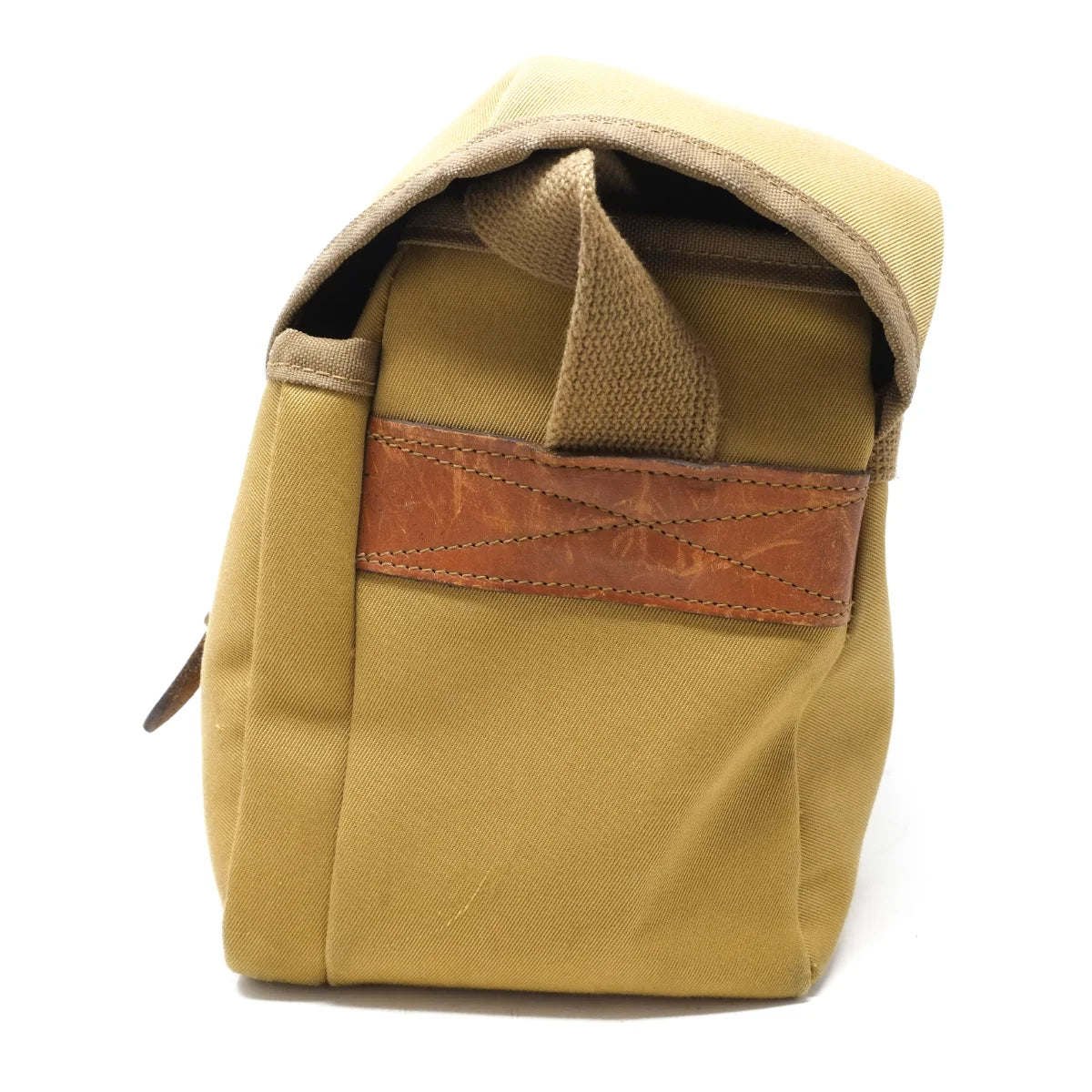 Used Billingham F4.5 shoulder bag in Khaki Tan - side angle