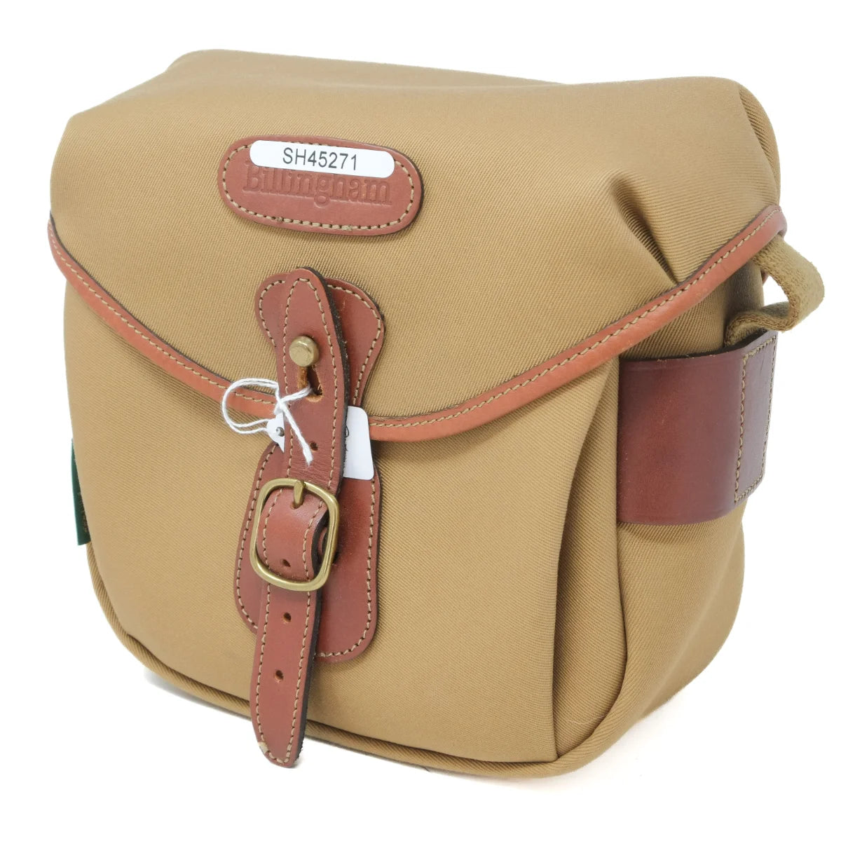 Used Billingham Hadley Digital in Khaki Canvas/Tan leather - front angle