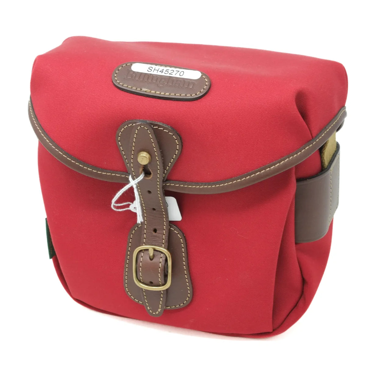 Used Billingham Hadley Digital in Red Canvas/Chocolate leather - front angle