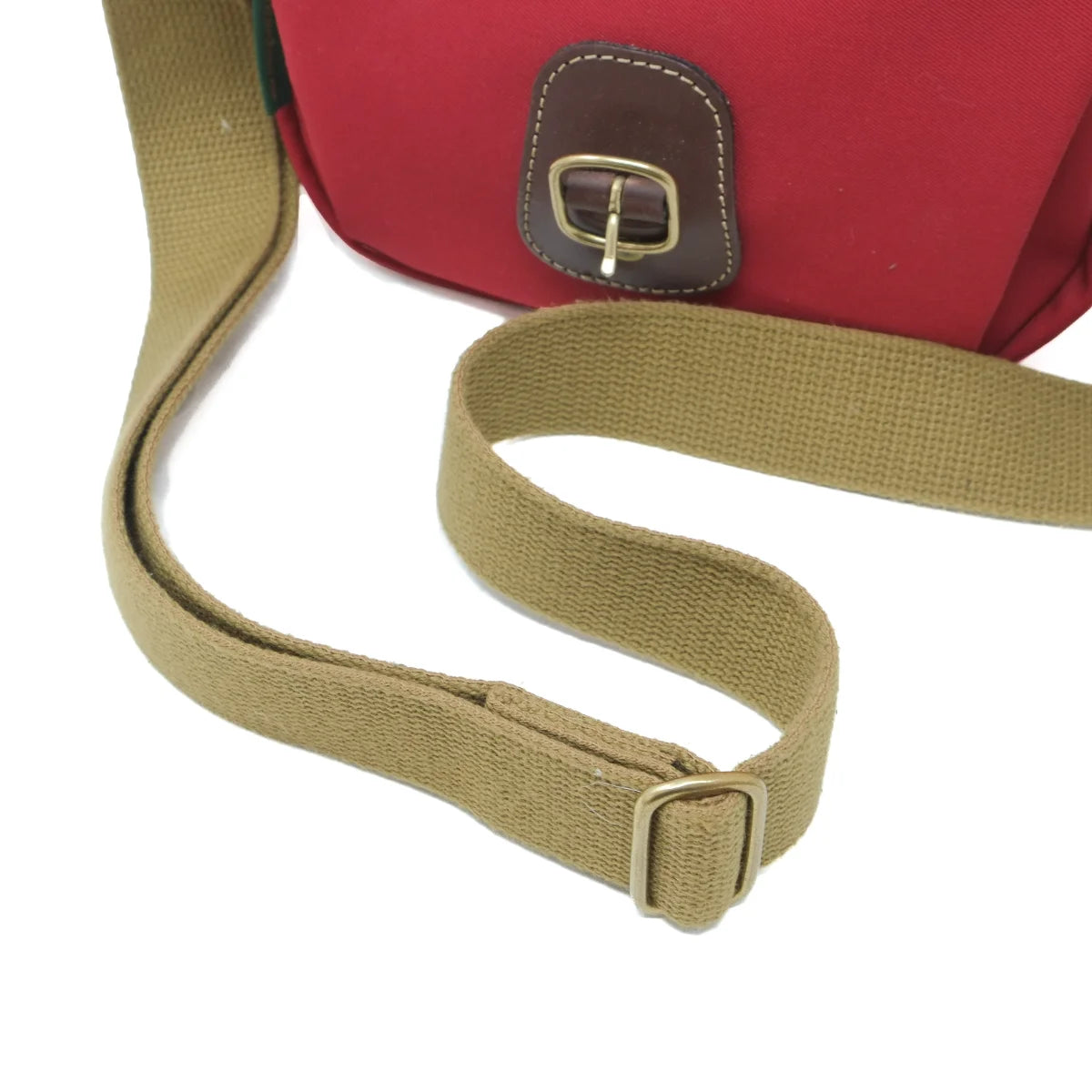 Used Billingham Hadley Digital in Red Canvas/Chocolate leather - strap