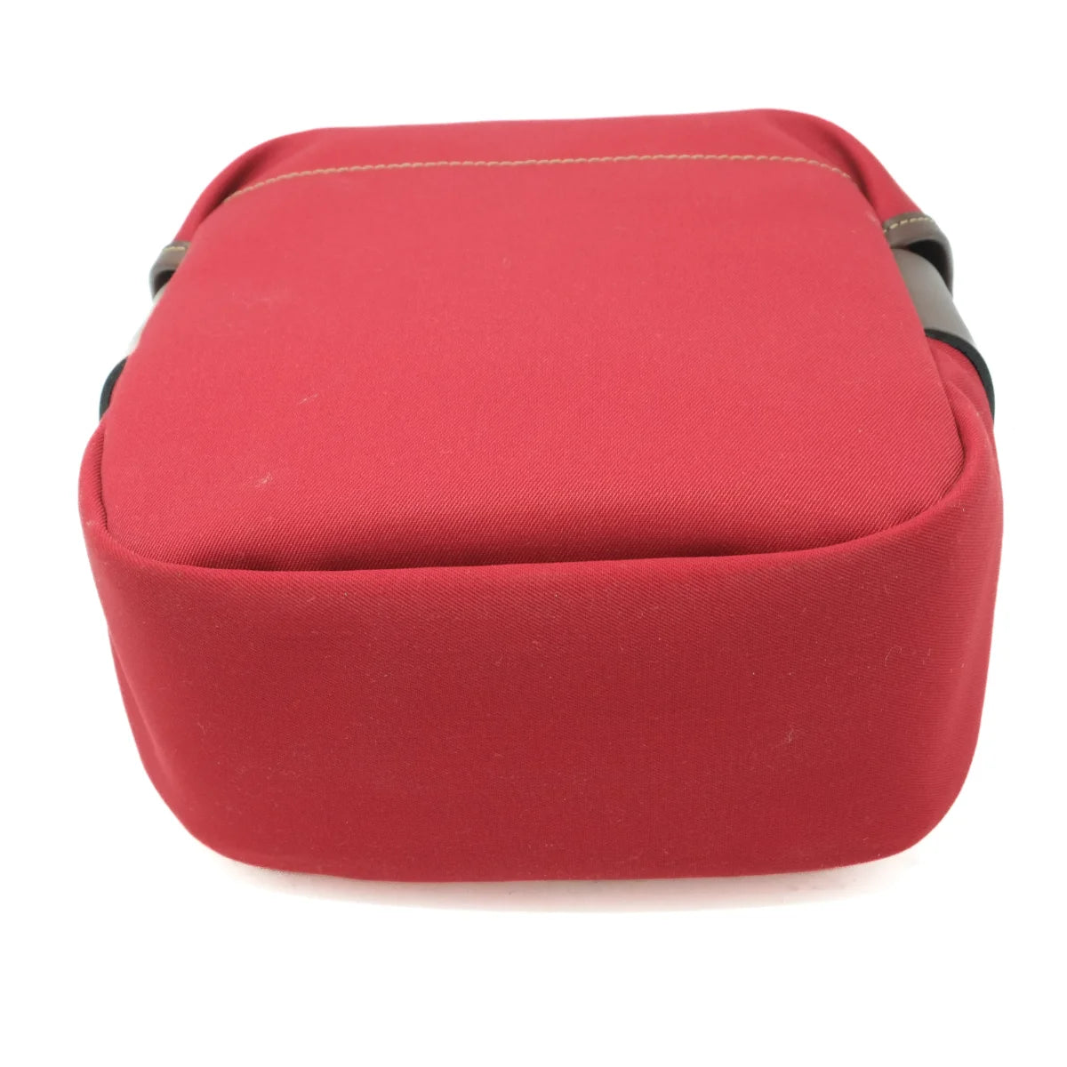 Used Billingham Hadley Digital in Red Canvas/Chocolate leather - bottom angle