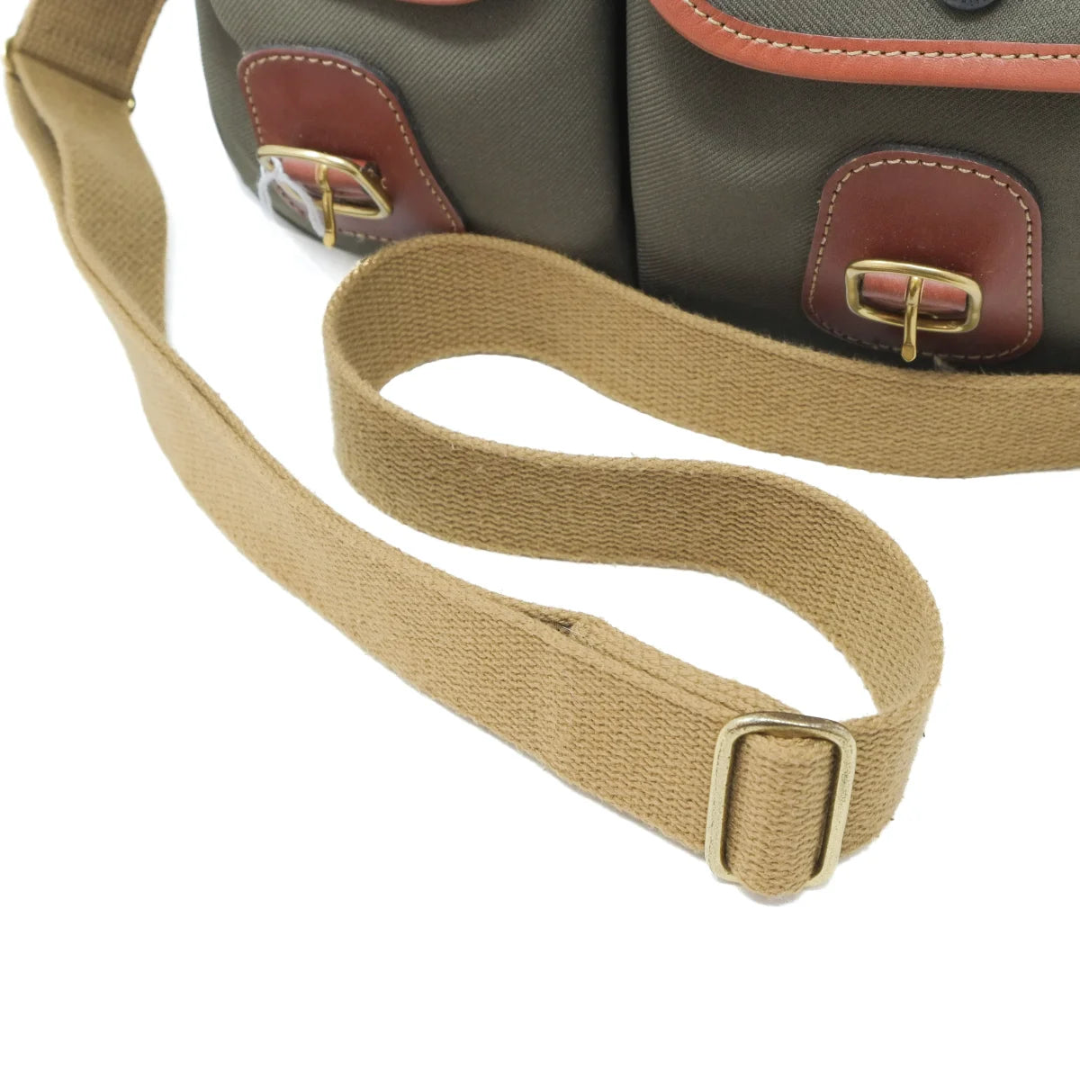 Used Billingham Hadley Small in Sage/Tan Fibrenyte camera bag - strap