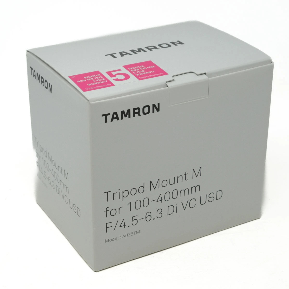 Used Boxed as New Tamron Mount M for 100-400mm F4.5-6.3 Di VC USD - original box
