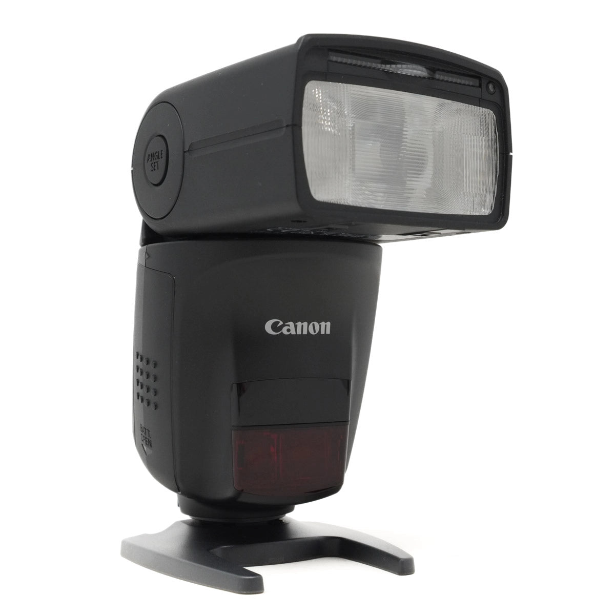 Canon camera flash on a white background