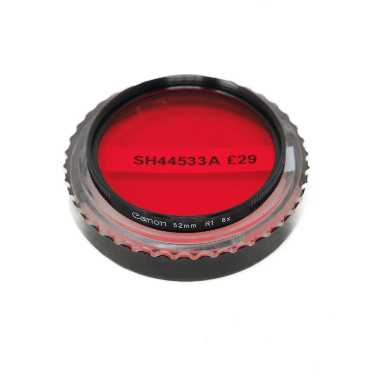 Used Canon 52mm R1 Red Filter for Black and white photography - front angle
