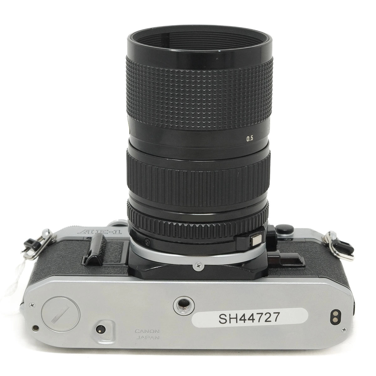 Used Canon AE-1 Film camera with Canon 35-70mm Zoom lens - bottom angle