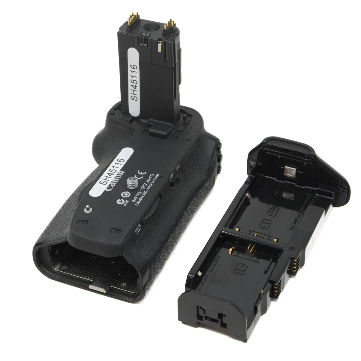 Used Canon BG-E13 battery Grip - top angle